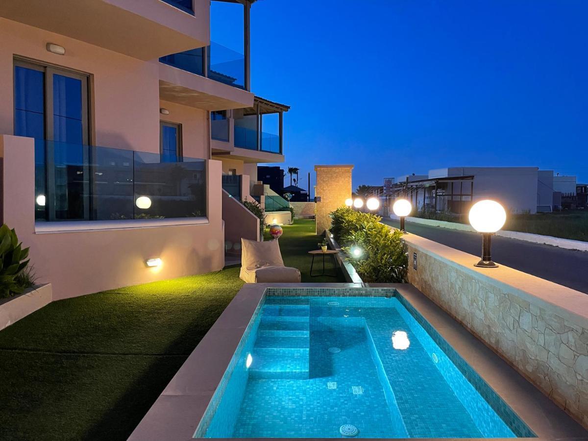 Aegean Breeze Luxury Apartments Next To The Sea Maleme  Exterior photo